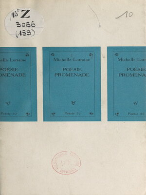 cover image of Poésie promenade